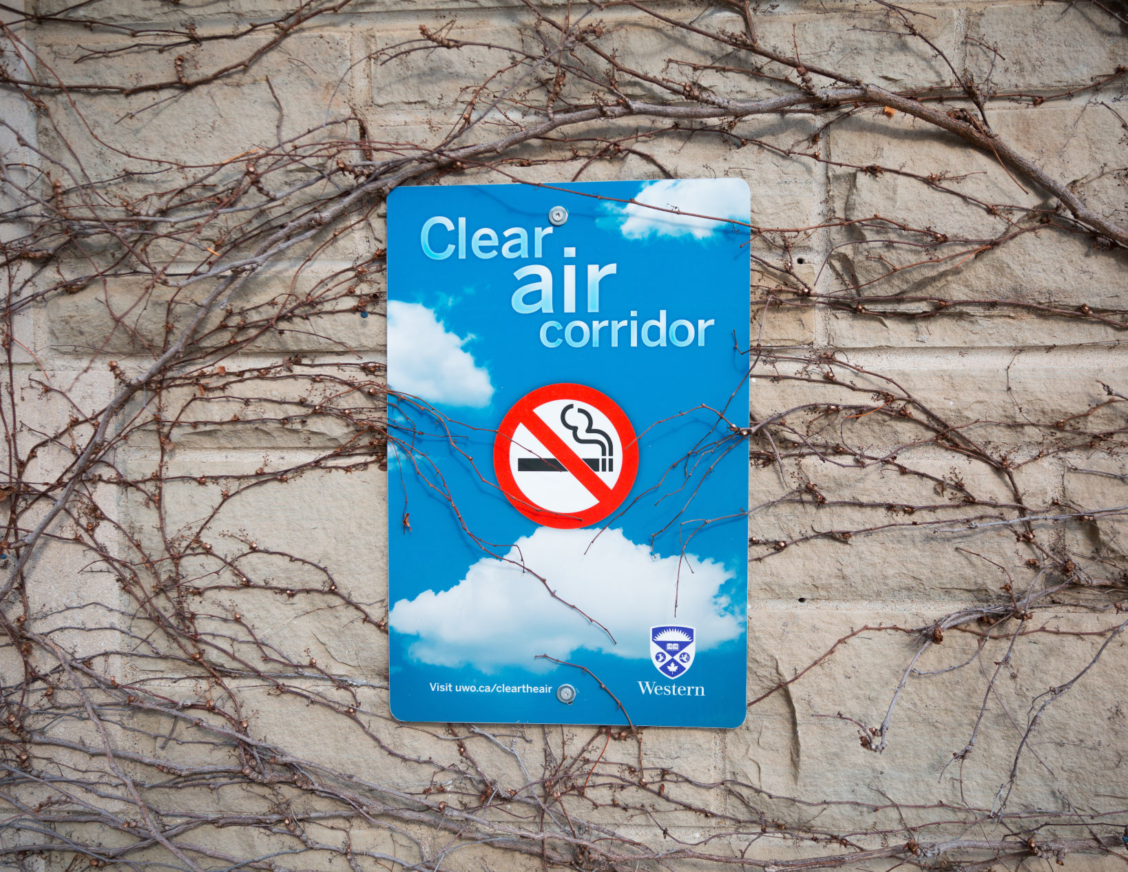 Clean Air Corridor sign (Photo)